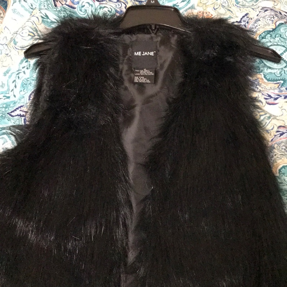 Black Faux Fur Vest